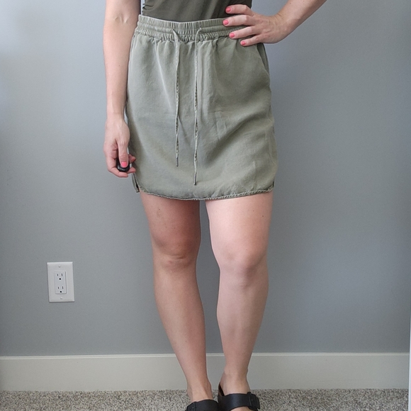 Tencel Lyocel Drawstring Elastic Waist Skirt - Picture 5 of 7